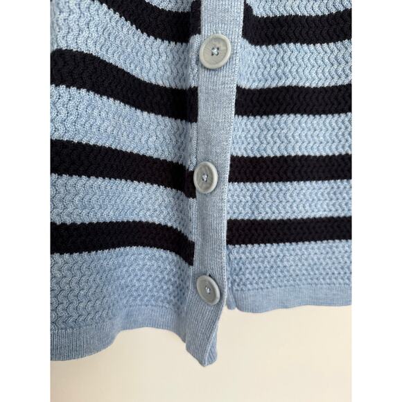 Talbots Womens Nautical Sweater Tunic XLp Blue Stripes Boat Neck Coastal - Picture 3 of 9